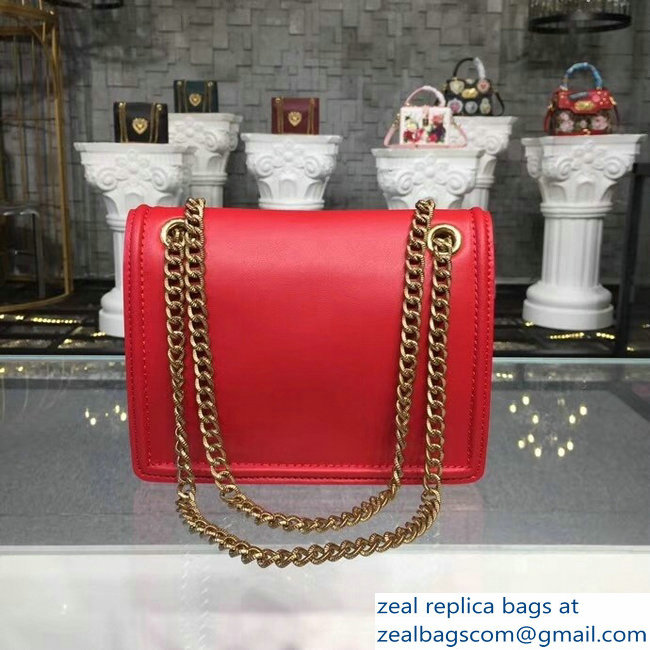 Dolce  &  Gabbana Medium Devotion Shoulder Bag Poppy Red 2018